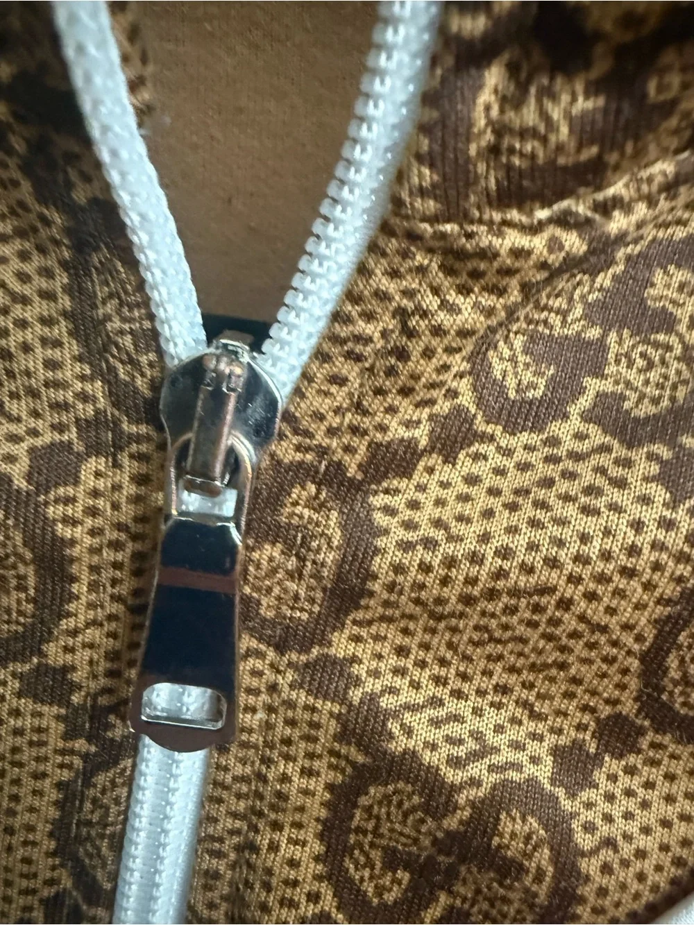 Preloved Gucci unisex Brown Monogram Zip-Up Track Jacket Panels size m